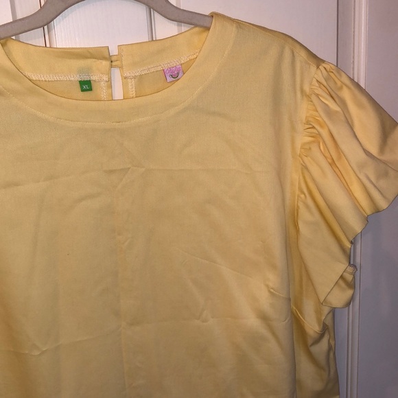 Collyn Raye Yellow Ruffled Top - Picture 4 of 5